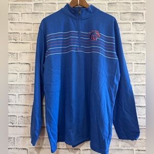 NWOT! Men’s Captivating Boise State Broncos 1/4 zip blue pullover XL